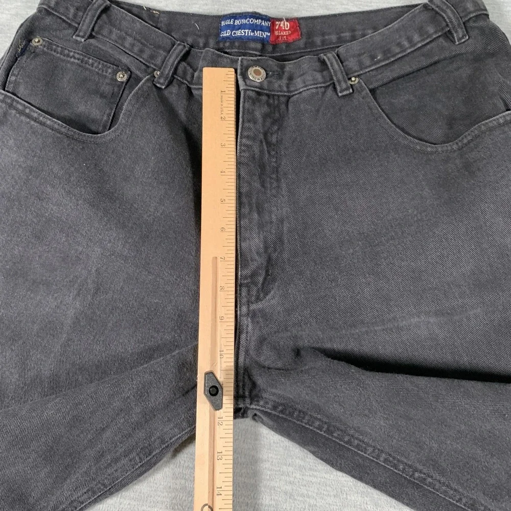 Vintage Bugle Boy Company Jeans Mens 38x30‎ Gray 740 Relaxed Straight Denim 90s